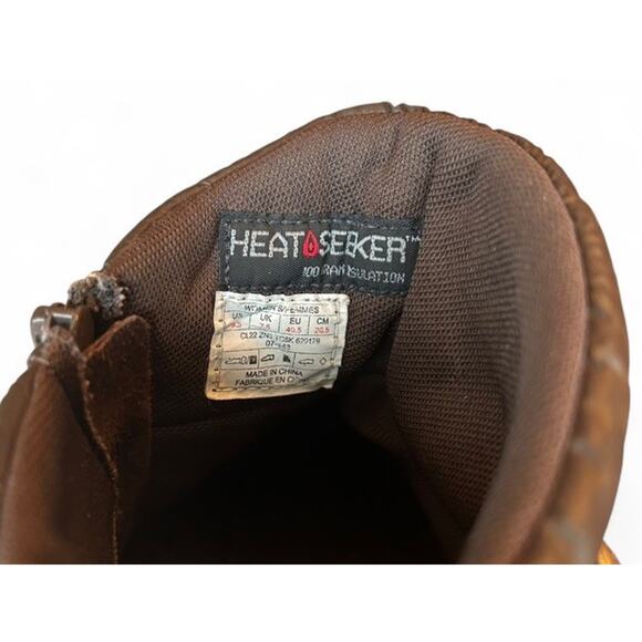 North Face Women’s Heat Seeker Brown Suede Leather Rubber Winter Boots US 9.5 - Picture 4 of 8